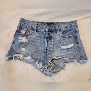 Aeropostale Distressed Boyfriend Shorts Button Fly Sz 0